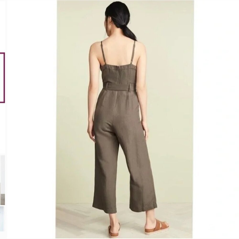 Rails Harper Button Front Cropped Linen Jumpsuit … - image 5